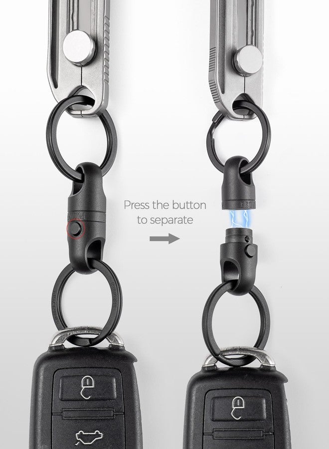 FEGVE Magnetic Quick Release Keychain – One-Hand Detachable Magnet Connector with Secure Lock for Valet & EDC Use - Image 2